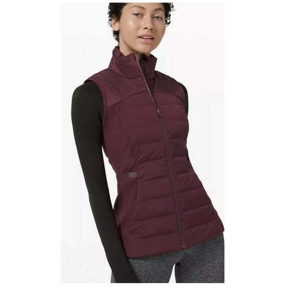 Lululemon Down For It All Vest Burgundy - Size 4